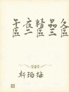 午夜精品久久一区二区三区