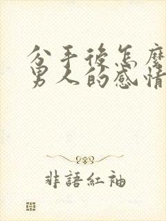 分手后怎么挽回男人的感情