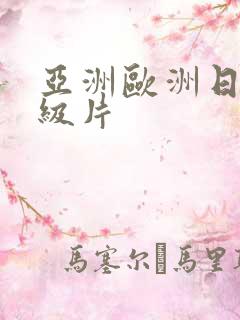 亚洲欧洲日韩一级片