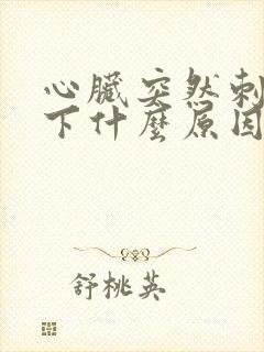 心脏突然刺痛一下什么原因