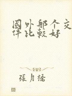 国外那个交友软件比较好