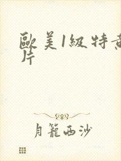 欧美1级特黄大片