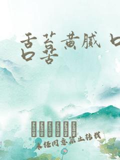 舌苔黄腻 口干口苦