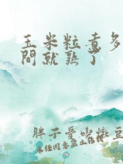 玉米粒煮多长时间就熟了 玉米粒煮多长时间就熟了