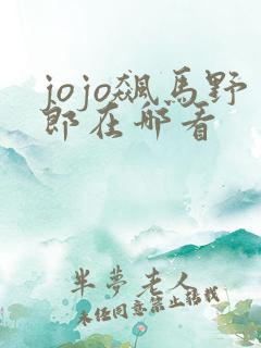 jojo飙马野郎在哪看