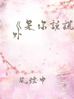 《是你说谎》番外