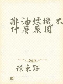排油烟机不排烟什么原因