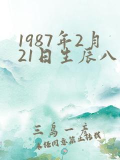 1987年2月21日生辰八字