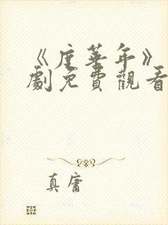 《度华年》电视剧免费观看完整版