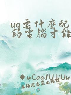 ug要什么配置的电脑才能带动