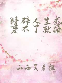 精辟人生感悟改变不了就接受