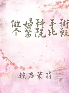 做妇科手术到哪个医院比较好