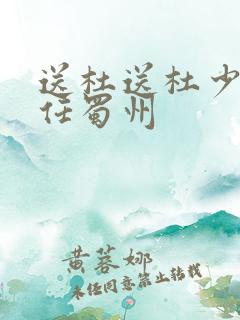 送杜送杜少府之任蜀州