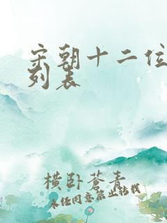 宋朝十二位皇帝列表