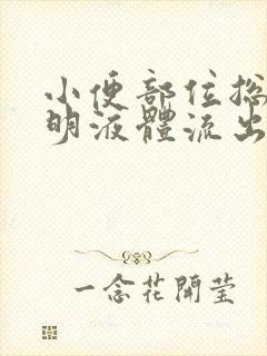 小便部位总有透明液体流出来