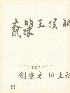 大明王侯 贼眉鼠眼