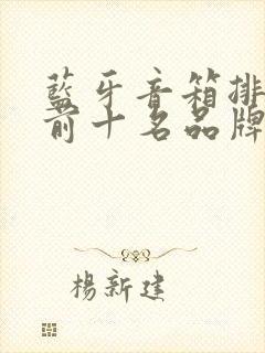 蓝牙音箱排行榜前十名品牌 蓝牙音箱排行榜前十名品牌