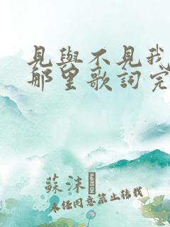见与不见我就在那里歌词完整版