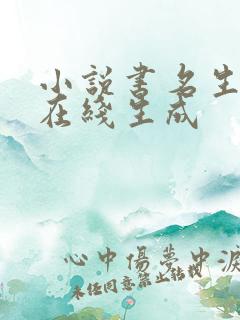 小说书名生成器在线生成