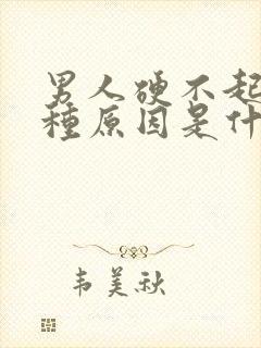 男人硬不起的6种原因是什么