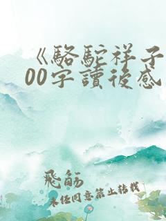 《骆驼祥子》500字读后感