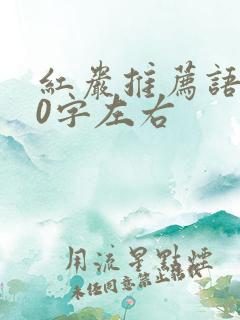 红岩推荐语100字左右