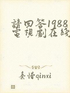 请回答1988电视剧在线观看免费高清