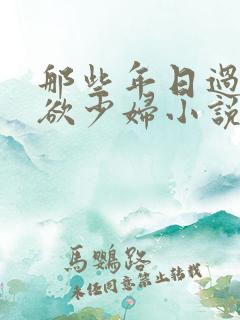 那些年日过的情欲少妇小说