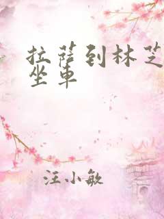 拉萨到林芝怎么坐车