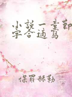 小说一章节多少字合适写