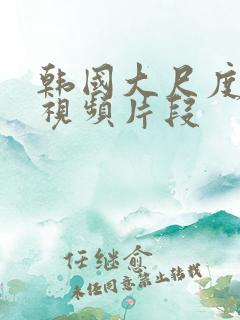韩国大尺度床戏视频片段