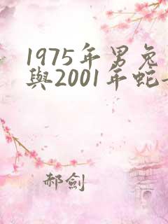 1975年男兔与2001年蛇女