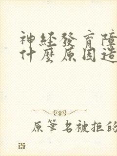 神经发育障碍是什么原因造成的