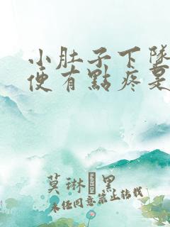 小肚子下坠疼小便有点疼是什么情况