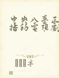 中央八台正在热播的电视剧是什么