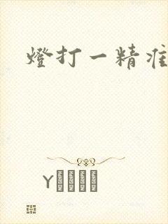 灯打一精准生肖