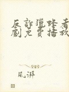 反诈猎蜂者电视剧免费播放13集
