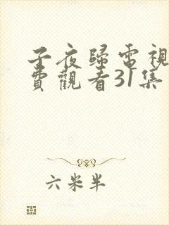 子夜归电视剧免费观看31集