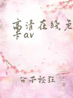 高清在线免费不卡av