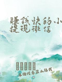 赚钱快的小游戏提现微信