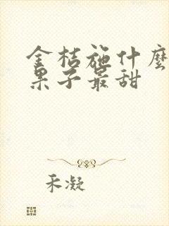 金桔施什么肥料果子最甜