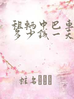 租辆中巴车大概多少钱一天