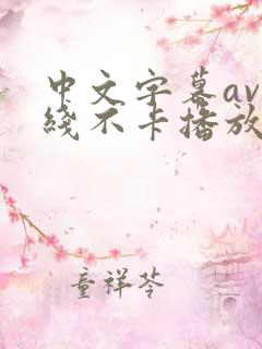中文字幕av在线不卡播放 中文字幕av在线不卡播放