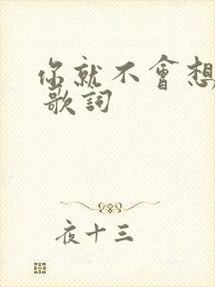 你就不会想起我 歌词