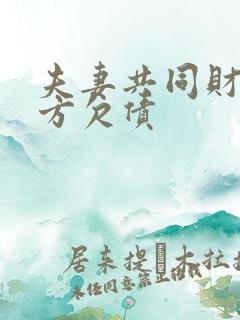 夫妻共同财产一方欠债