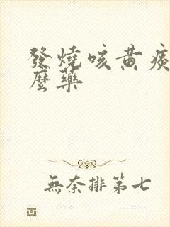 发烧咳黄痰吃什么药