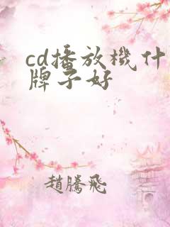 cd播放机什么牌子好