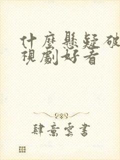 什么悬疑破案电视剧好看