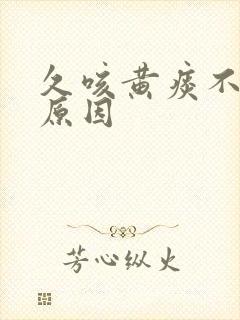 久咳黄痰不愈的原因