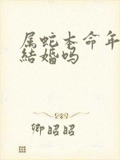属蛇本命年适合结婚吗